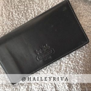 COACH Black Leather Checkbook